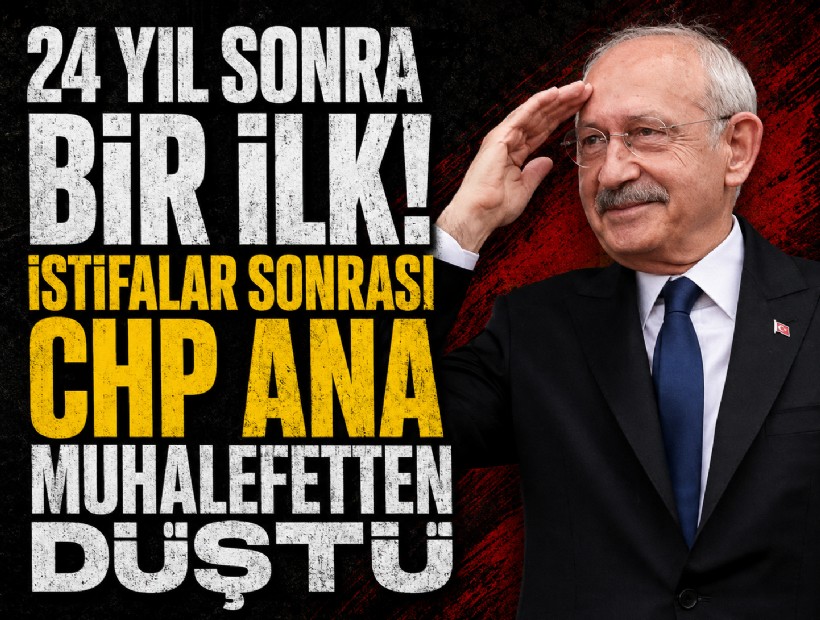 24 yıl sonra bir ilk! İstifalar sonrası CHP ana muhalefetten düştü