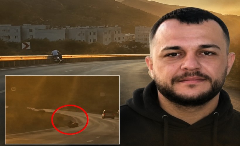 Bariyerlere çarpan motosikletin kasksız sürücüsü öldü; kaza kamerada