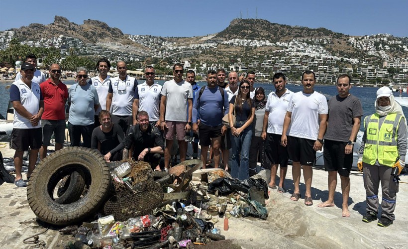 Bodrum’da denizden 410 kilogram katı atık çıktı