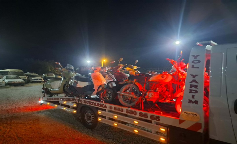 Datça'da motosiklet denetimi: 19'u trafikten menedildi