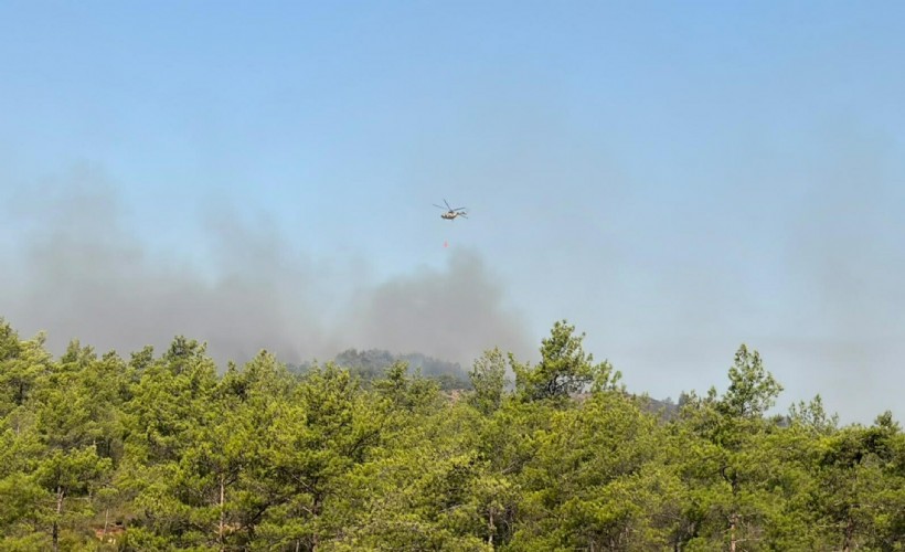 Fethiye'deki orman yangınının enerjisi düşürüldü