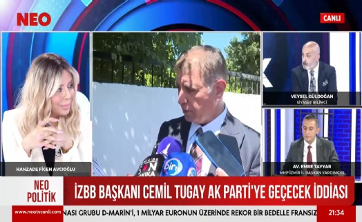 Güldoğan'dan NEO TV'de 'Tugay' iddialarına 'Çerçioğlu' benzetmesi: İzmir'de bunun olmayacağını söyleyemeyiz
