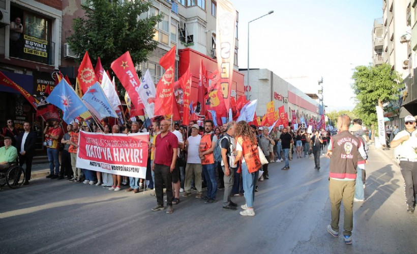 İzmir'de NATO protestosu: ‘Zirve, yeni savaş cepheleri yaratmaya hazırlanıyor’