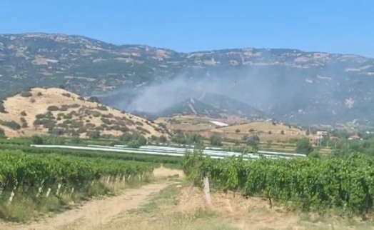 Manisa'da maki yangını: Ekipler zamana karşı yarışıyor