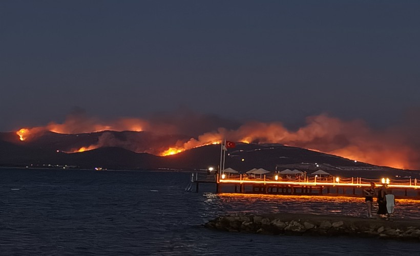 Milas'ta orman yangını; 1120 kişi tahliye edildi