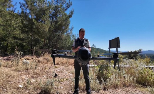 Muğla'da dron destekli yangın kontrolü