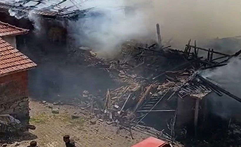 Kardeşlere ait iki ev yangında kullanılamaz hale geldi