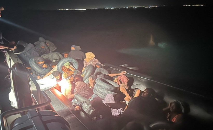 Milas'ta denizde 36 kaçak göçmen yakalandı