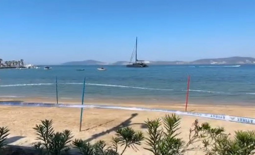 Muğla'da halk plajı, deniz suyundaki kirlilik şüphesiyle tedbiren kapatıldı