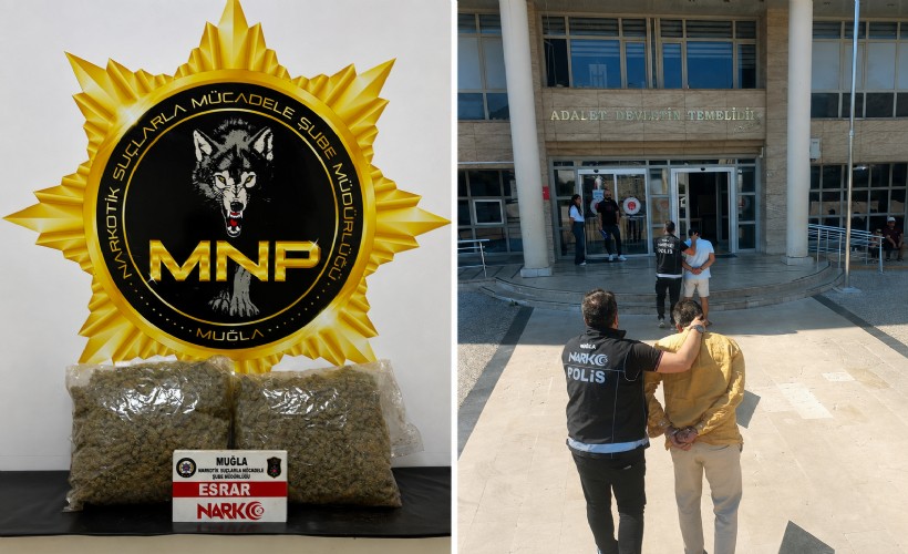 Muğla'da 2 kilogram esrar ile yakalanan 2 şüpheli tutuklandı