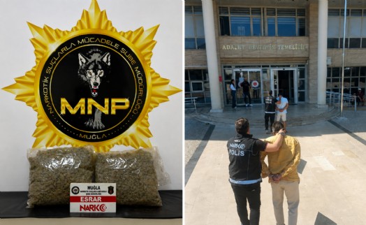 Muğla'da 2 kilogram esrar ile yakalanan 2 şüpheli tutuklandı