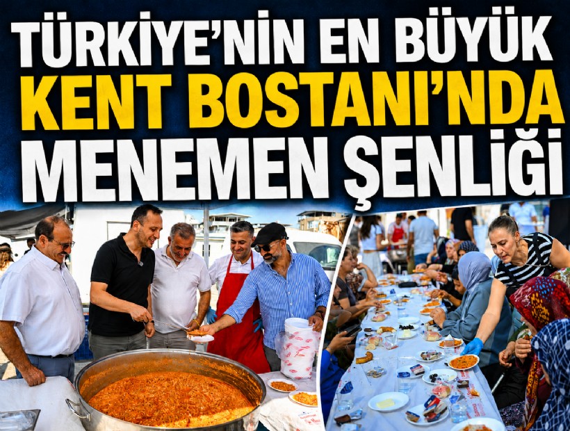 Bornova kent bostanında hasat zamanı... İlk ürünlerle menemen şenliği