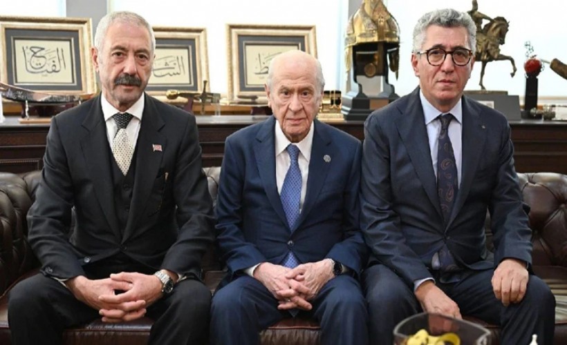 Bahçeli, Sarallar ve Şahinler aileleriyle MHP Genel Merkezi'nde bir araya geldi