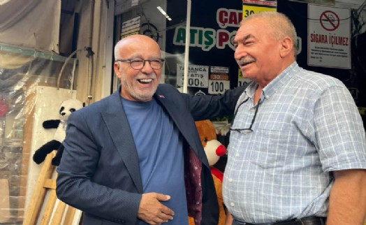 CHP'li Alabay'dan Çarşı mesaisi; Esnafın taleplerini dinledi