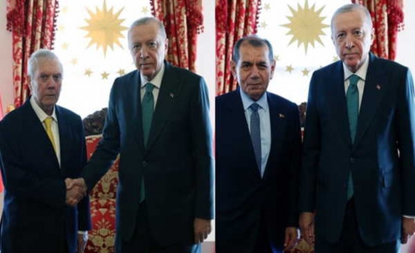 Erdoğan Dolmabahçe'de 4 büyük spor kulübünün başkanını kabul etti