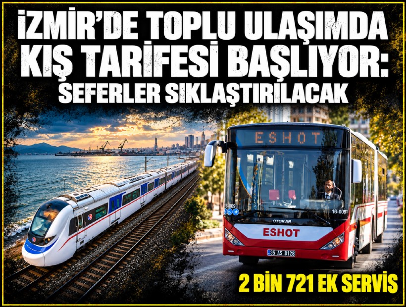 İzmir’de toplu ulaşımda kış dönemi başlıyor: Seferler sıklaştırılacak