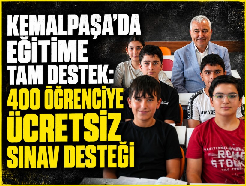 Kemalpaşa’da eğitime tam destek: 400 öğrenciye ücretsiz sınav desteği