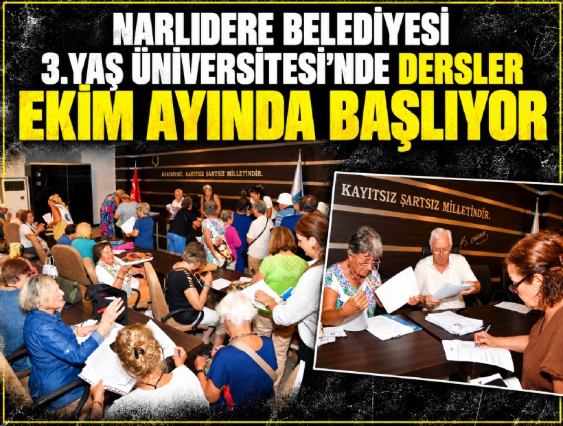 Narlıdere Belediyesi 3.yaş üniversitesi’nde dersler ekim ayında başlıyor