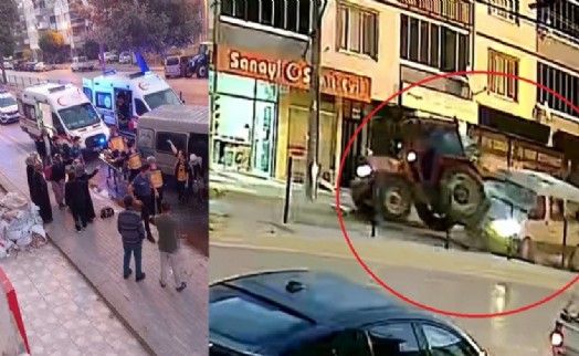 Tarım işçilerini taşıyan minibüs traktöre çarptı: 10 yaralı