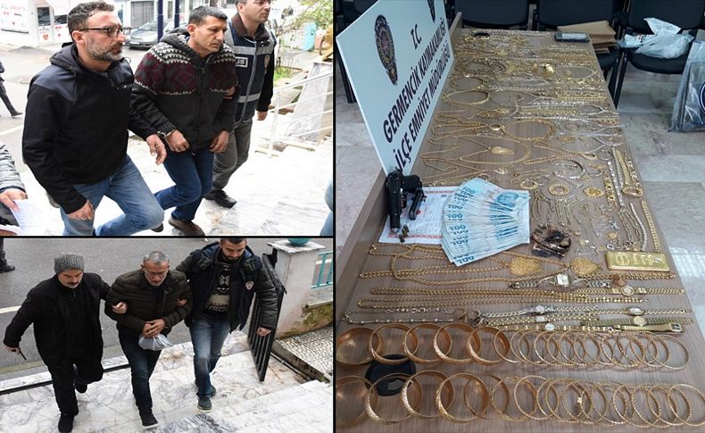 Kuyumcudan 40 kilo altın ve 750 bin lira çalan 3 kişi yakalandı