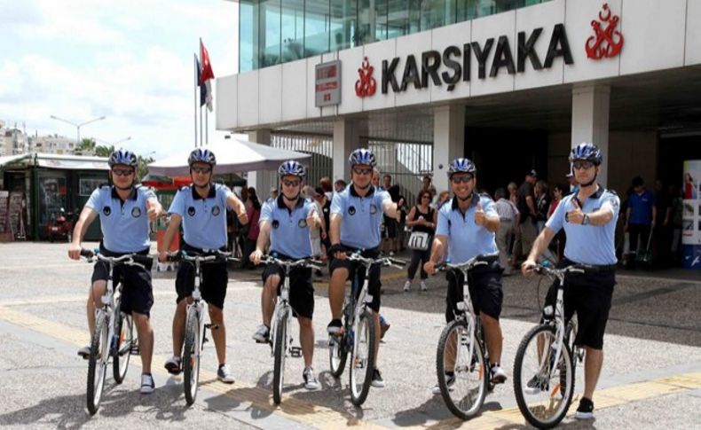 Bisikletli zabıta timi işbaşında