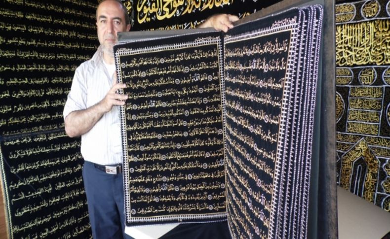 12 yılda iple yazdığı Kuran'ı Kerim, Guinness rekorlar kitabına girecek (Özel)