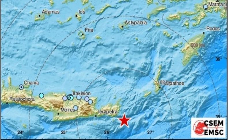 Girit Adası'nda 6,3 büyüklüğünde deprem! İzmir'de de hissedildi