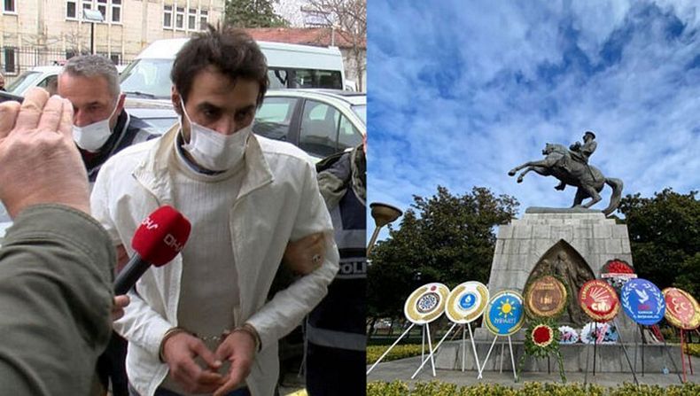 'Atatürk Anıtı'na saldıran kuzenler, bir gün önce keşif yapmış