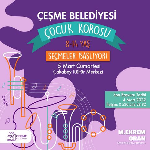 Çeşme Belediyesi Çocuk Korosu kuruluyor!