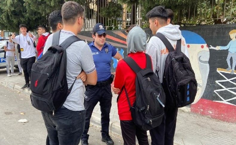 Buca'da okul önlerinde 'Huzur ve güven' uygulaması