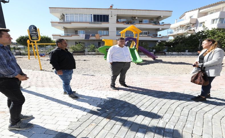 Menderes Belediyesi park ve yeşil alan çalışmalarına devam ediyor
