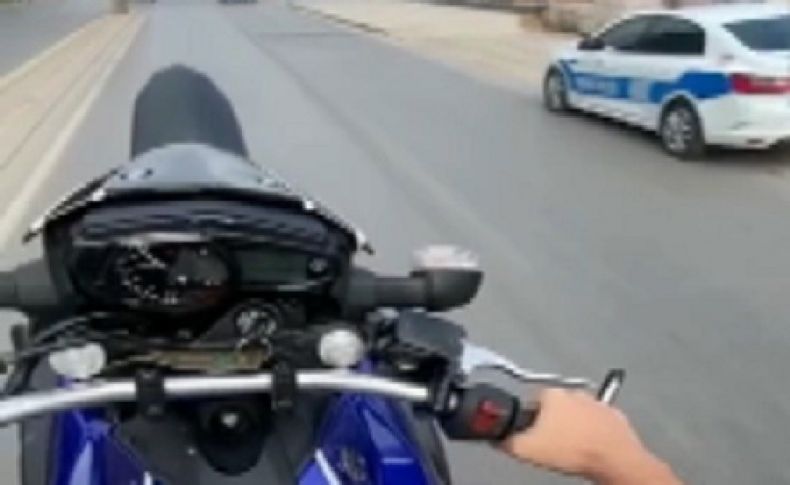 Trafik polisinin önünde şov yapmaya kalkıştı, sanal devriyeden kaçamadı
