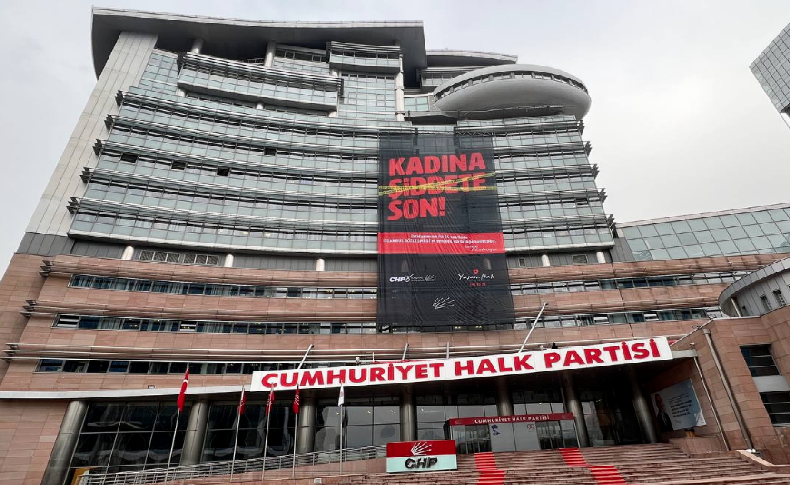 CHP Genel Merkezi'ne “Kadına Şiddete Son