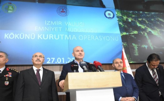 Bakan Soylu, İzmir'de 'Kökünü Kurutma Operasyonu' hakkında açıklama yaptı