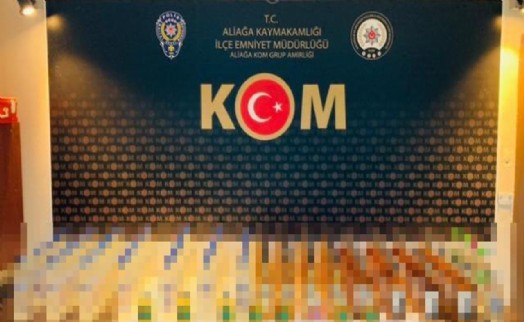 İzmir'de gümrük kaçağı içki ele geçirildi