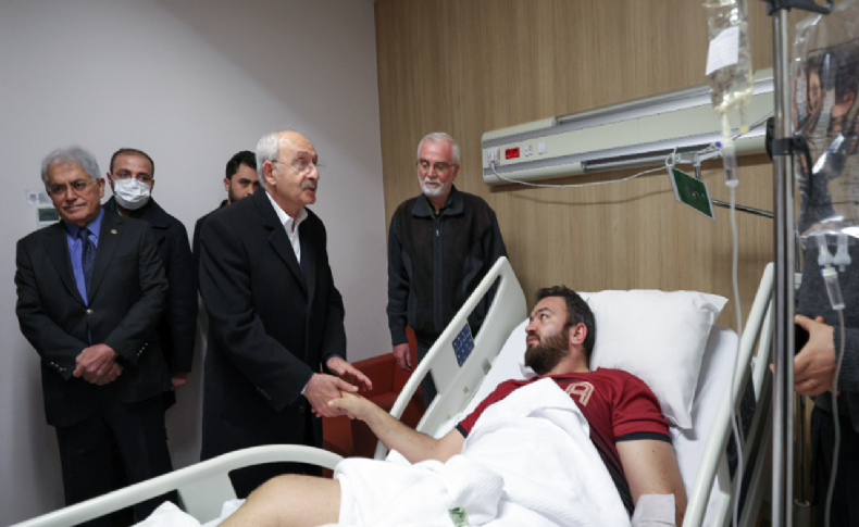 Kılıçdaroğlu, Ankara'da tedavi gören depremzedeleri ziyaret etti