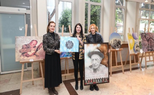 DEÜ'de Aşık Veysel, resim sergisi ile anıldı