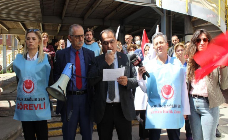 İzmir'de Sağlık çalışanlarından 'otopark' protestosu