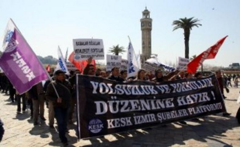 KESK'ten yolsuzluğu protesto eylemi