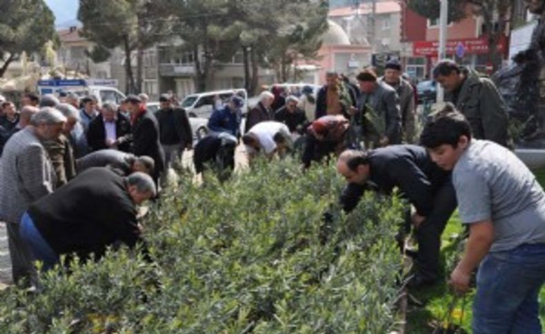 Yırca'ya gönderilen 6 bin 250 fidan yarım saatte tükendi