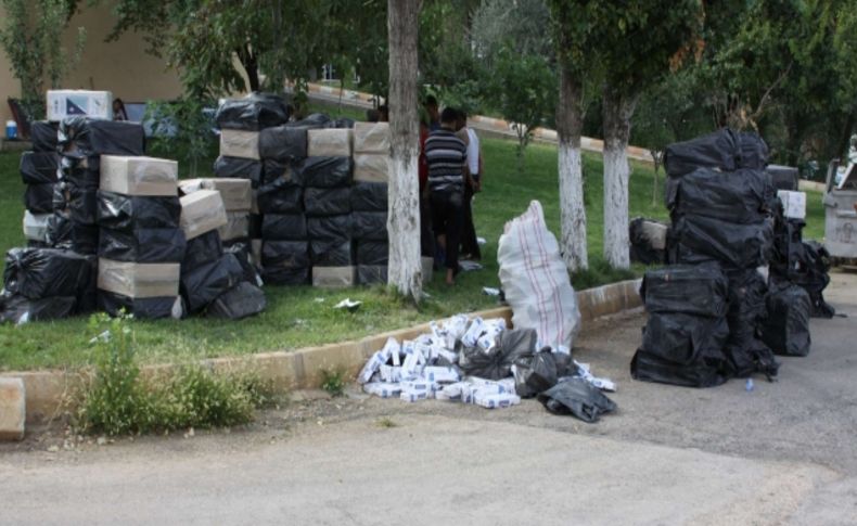 77 bin 800 paket kaçak sigara ele geçirildi