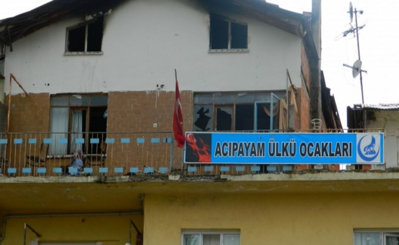 Acıpaym Ülkü Ocakları'nda çıkan yangınla ilgili iki kişi adliyeye sevk edildi