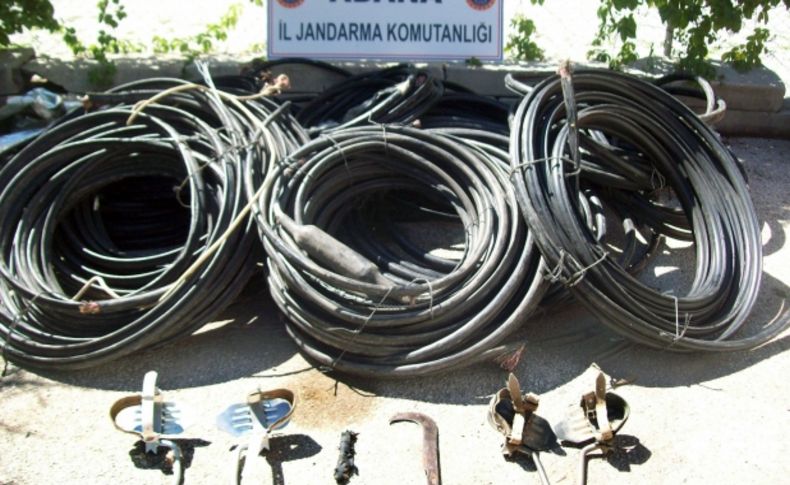 Adana'da bir yılda 10 bin metre elektrik ve telefon kablosu çalındı