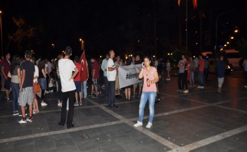 Alanya'da sabahlara kadar eylem sürdü