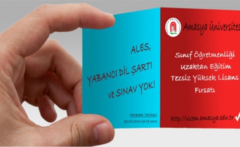 Amasya Üniversitesi’nde uzaktan tezsiz yüksek lisans fırsatı