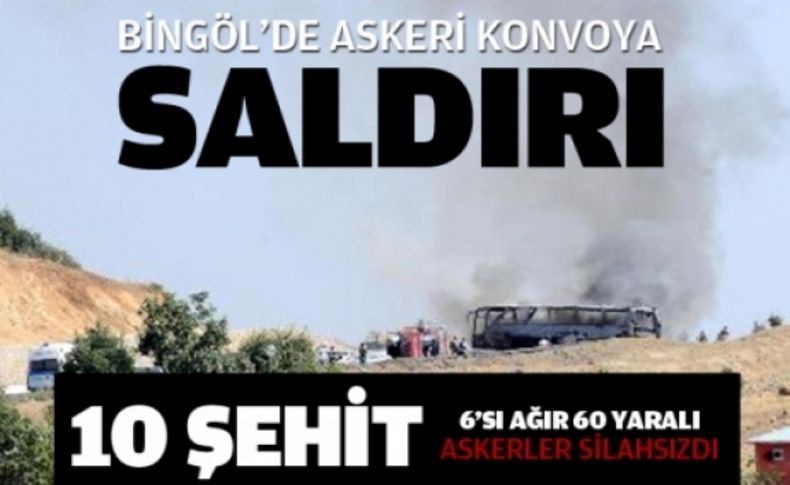 Askeri araca saldırı: 10 şehit 60 yaralı