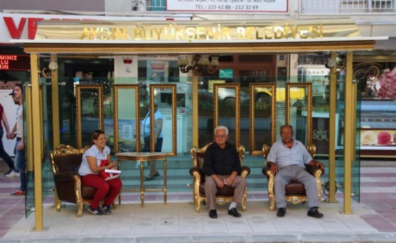 Aydın'da otobüs duraklarında salon konforu