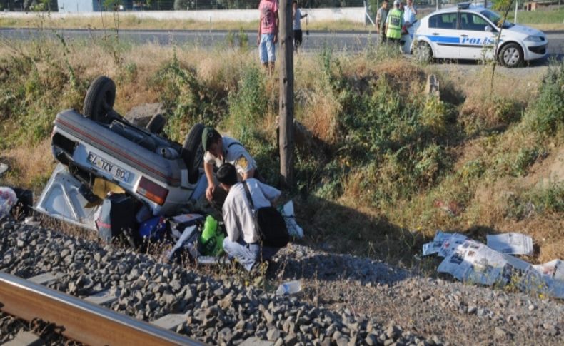 Aydın’da polis memurunun aracı takla attı: 1 ölü, 5 yaralı