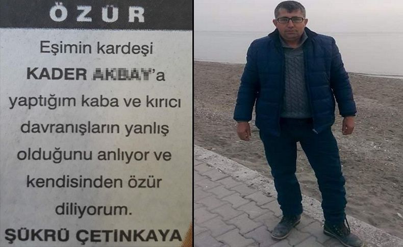 Baldızından gazete ilanıyla özür diledi