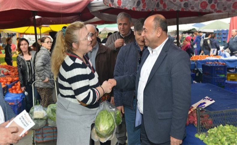 Başkan Arslan pazar yerlerini gezdi